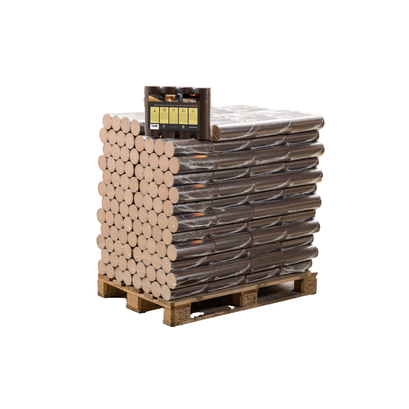 briquettes-100-hetre-palette 100% Premium Beech Briquettes - 960kg (96 bags of 10kg) - Image 1