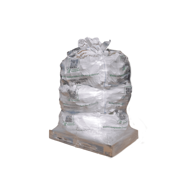 buches-densifiees-100-naturel (2) Bulk densified logs - Big Bag 200kg - Image 1