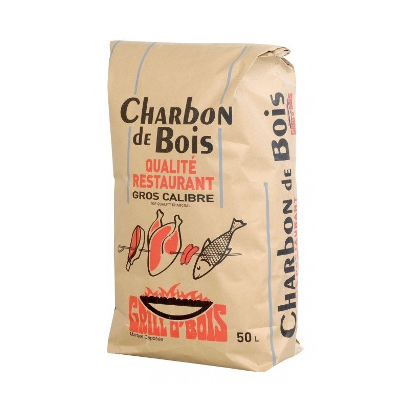 charbon-de-bois-solide-grillo-bois-par-50-L GRILLO'BOIS solid charcoal in packs of 50 litres - Image 1